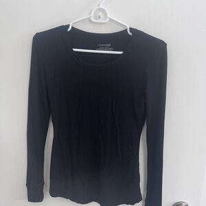 Cuddl Duds Women's Black Long Sleeve Top